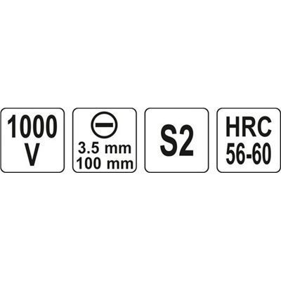 Wkrętak Izolowany 1000V 3.5X100Mm Yato