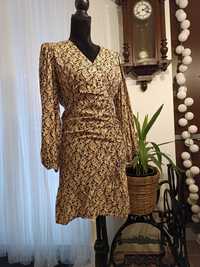 Sukienka Orsay, brązowa łączka, 100% wiskoza