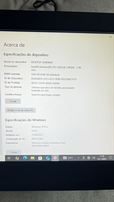 Equipamento touch POS