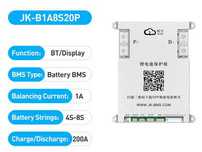 JK BMS B1A8S20P,B1A8S10P 4s-8s-20s,Smart,60А,100A,200A,дісплеї 2 inch