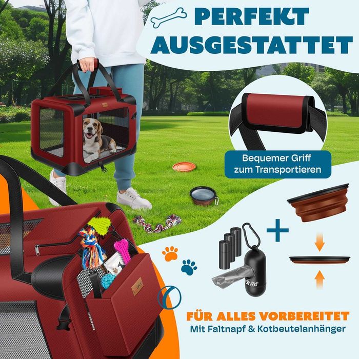 Torba Transportowa dla Psów i Kotów,    Miska i woreczki gratis