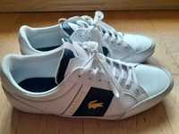 Sneakersy skórzane białe męskie Lacoste rozmiar 41 jak nowe