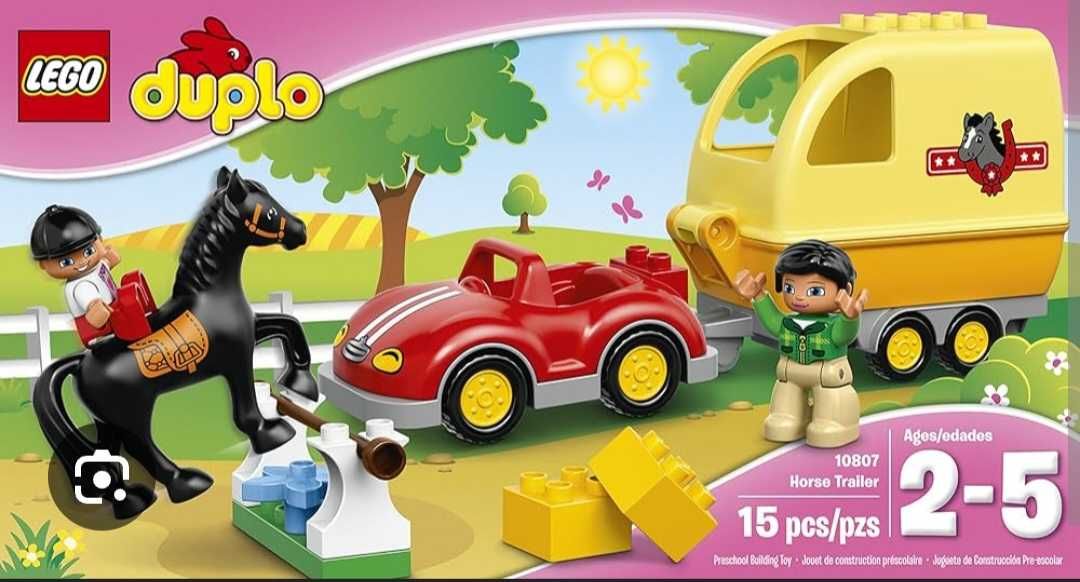 Lego DUPLO 10807 jockey koń auto przyczepa