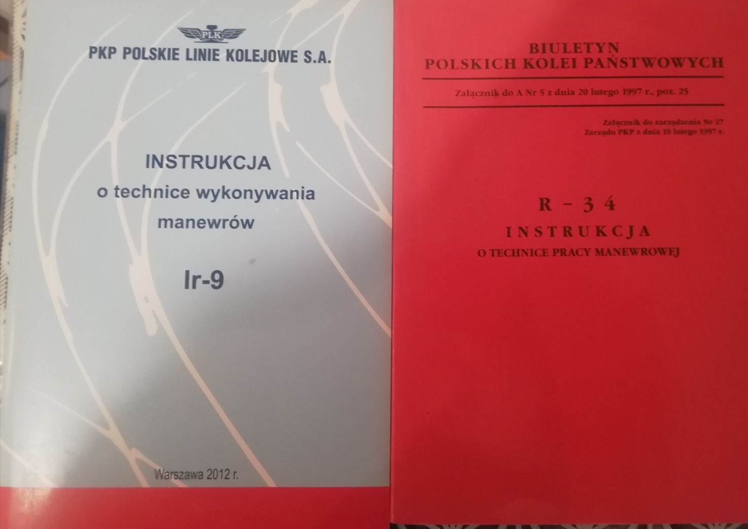 Instrukcje o technice pracy manewrówej R-34i Ir9