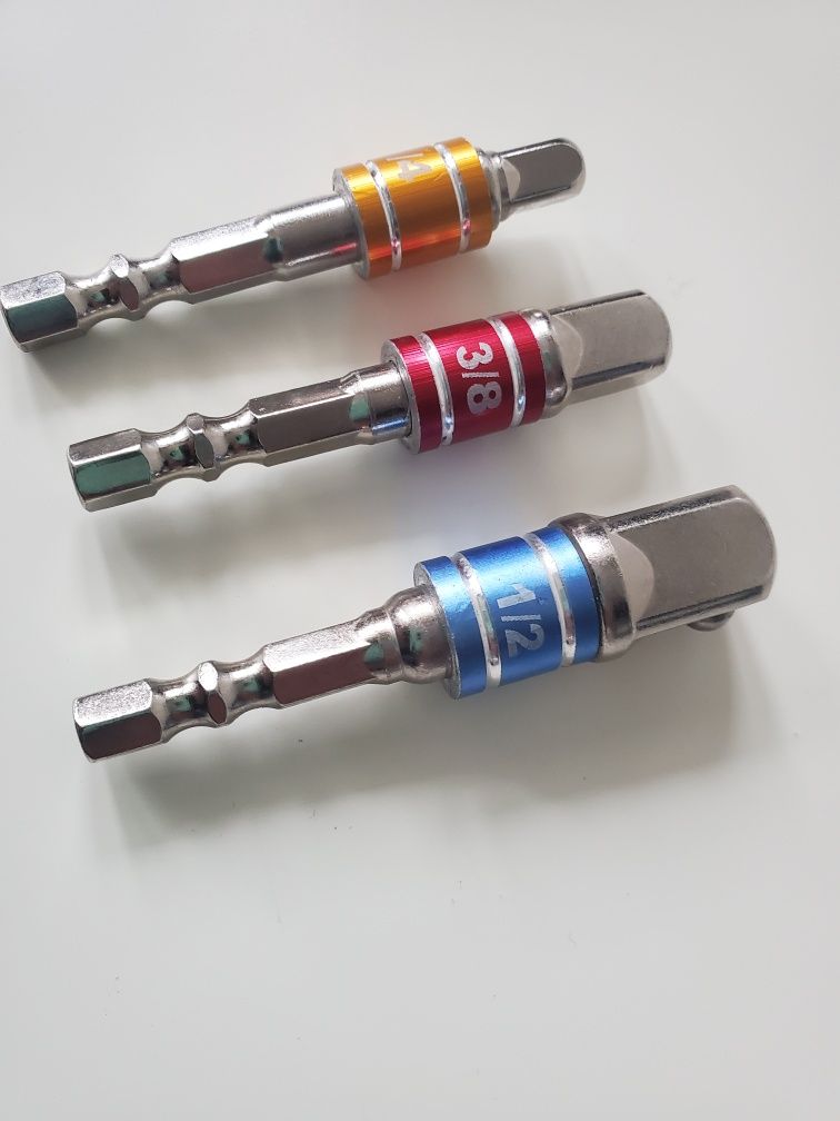 Klucze nasadki do wiertarki 1/4"  3/8"  1/2" zestaw