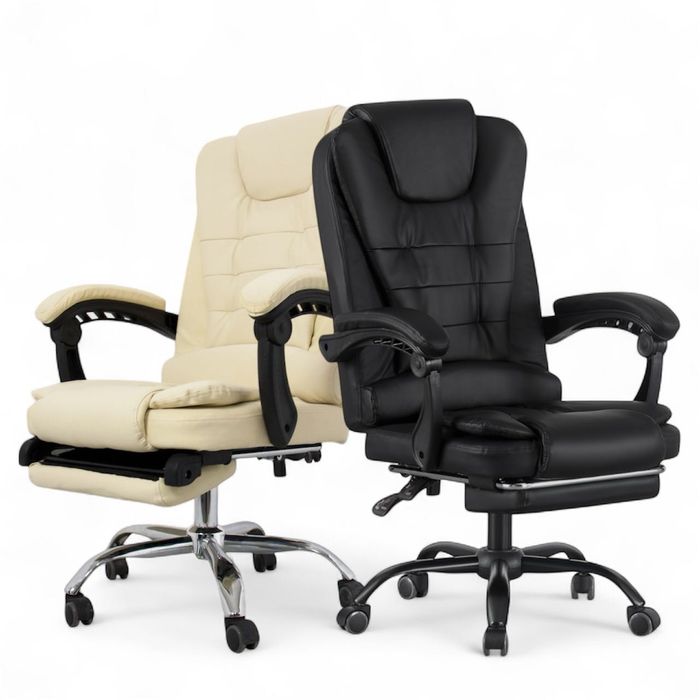 Fotel biurowy z podnóżkiem Eco Skóra PREMIUM‼️Producent FV23 Producent