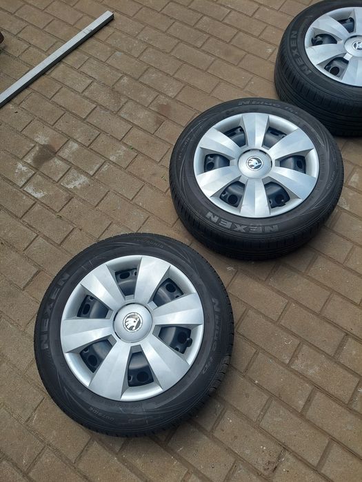 Komplet kół 5x100 Skoda 6.0 X 15 Opony letnie 185 60 R15 84H Ładne!