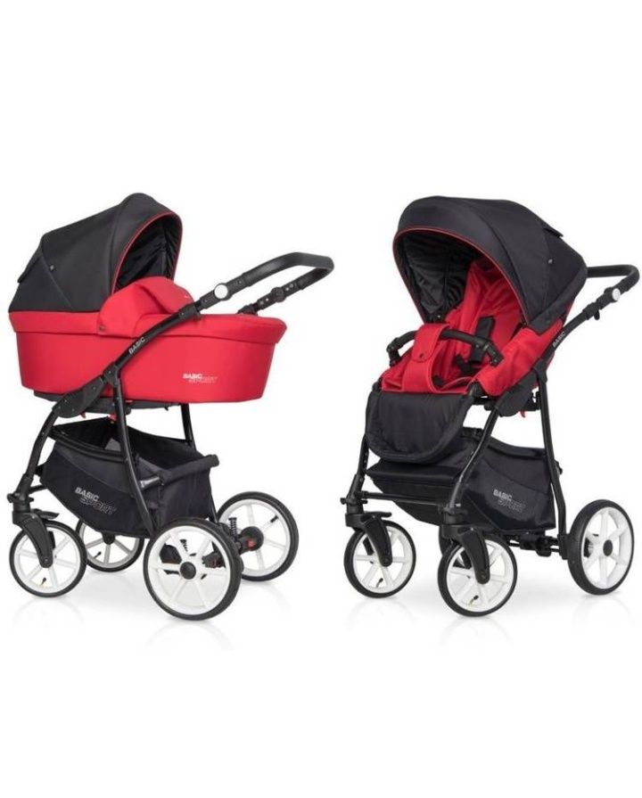 Riko Basic Sport Wózek Głęboko-Spacerowy 2w1 Sport Red