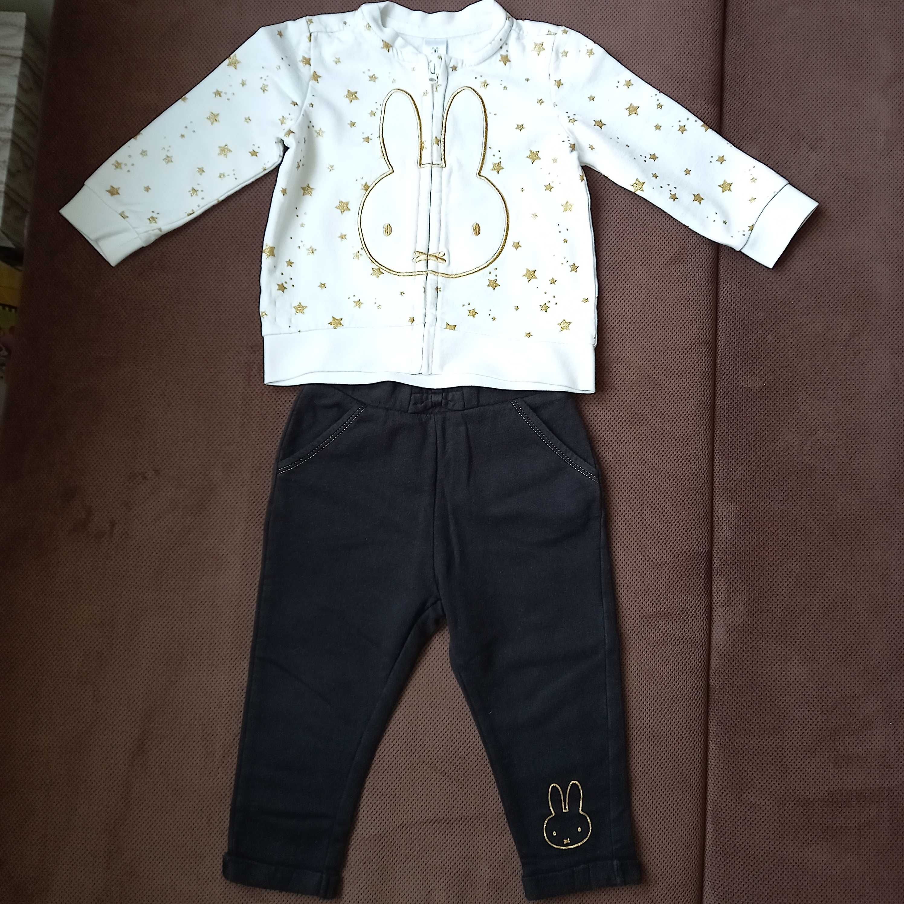 Dres, dresik dziewczęcy z króliczkiem, C&A, r. 86