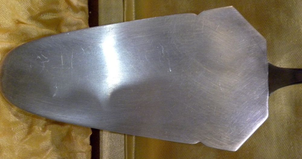 ложка вилка лопатка для десерта набор кофра антик Германия MANULOR