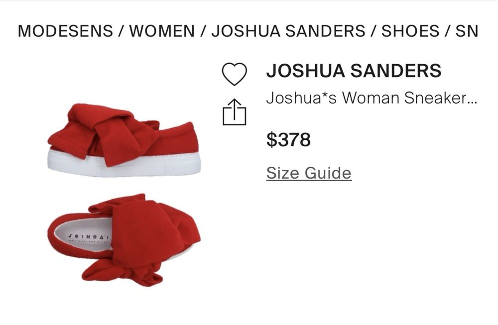 Оригинальные слипоны с бантами Joshua Sanders