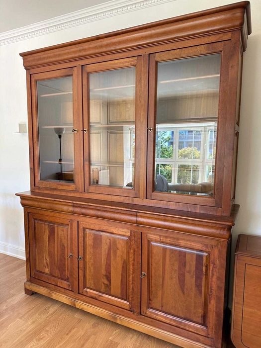 Cristaleira madeira maciça