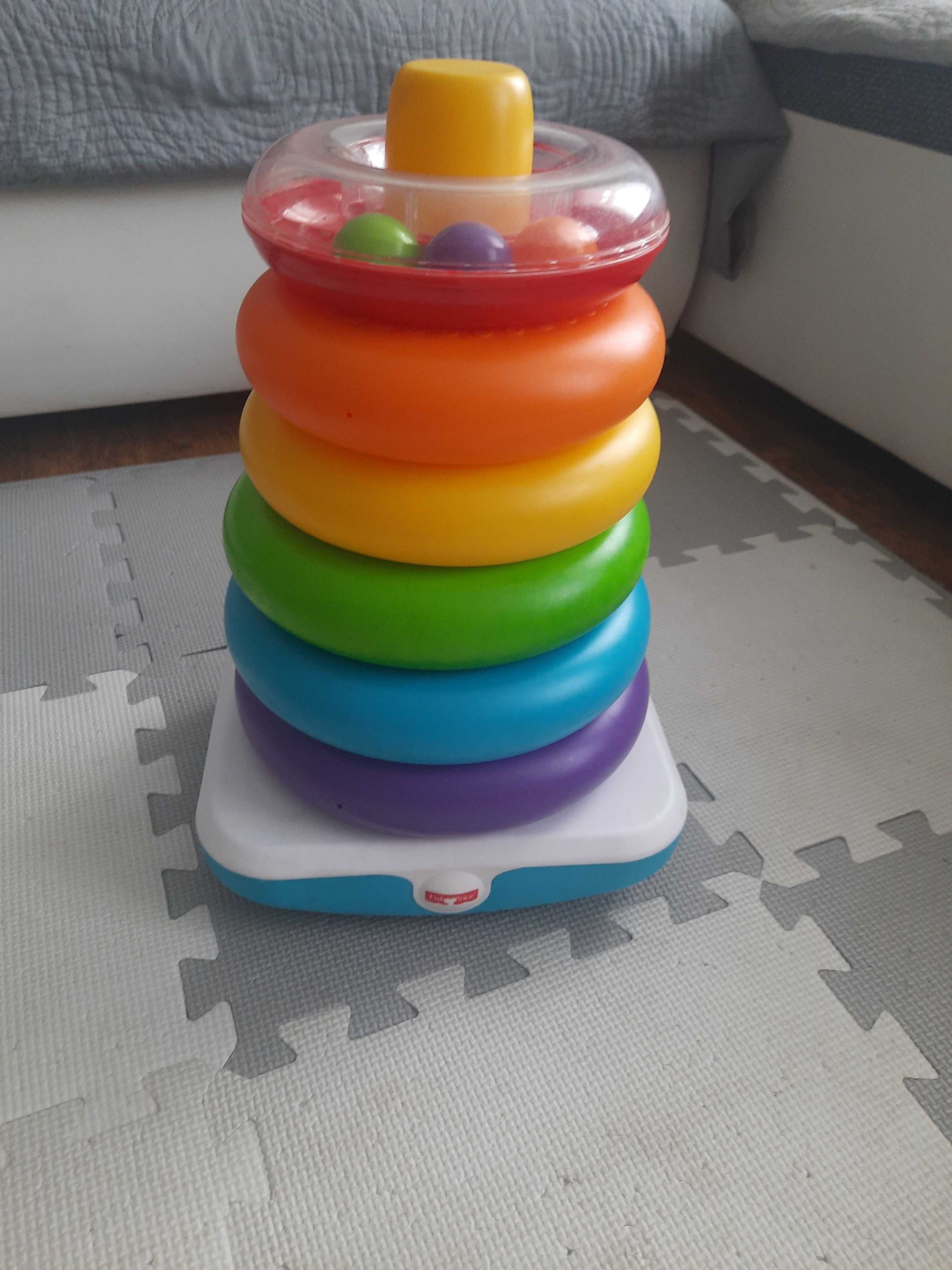 Gigapiramidka z kółek Fisher-Price 7 elementów