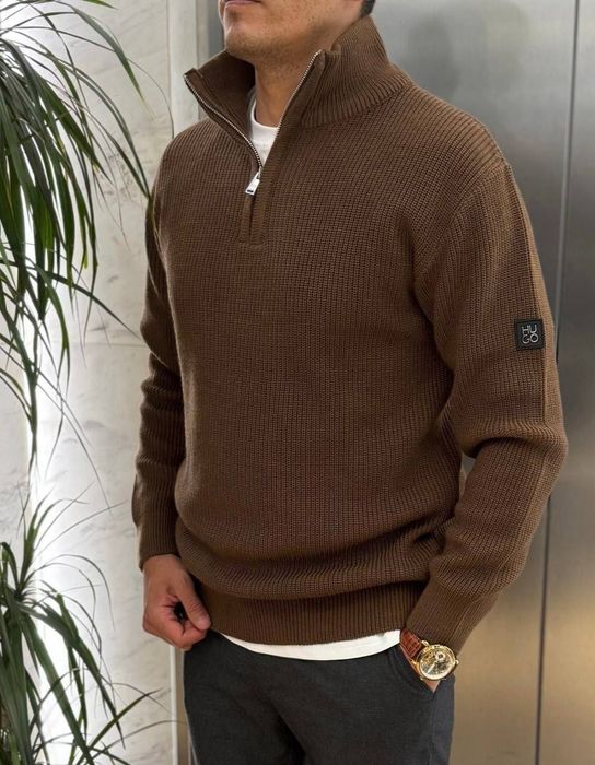 ТОП 5 ЦВЕТОВ Мужской Свитер на стойке Hugo Boss (S-XXL)
