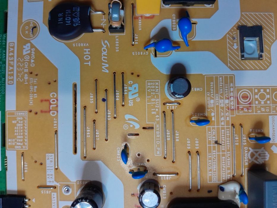 Fonte de alimentação de TV Samsung UE43AU7175U