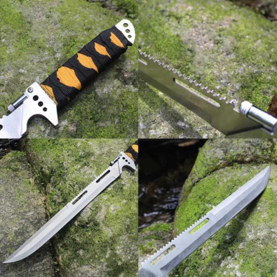 Nóż taktyczny FOXTER 48 cm | maczeta bagnet z latarką (N3448)