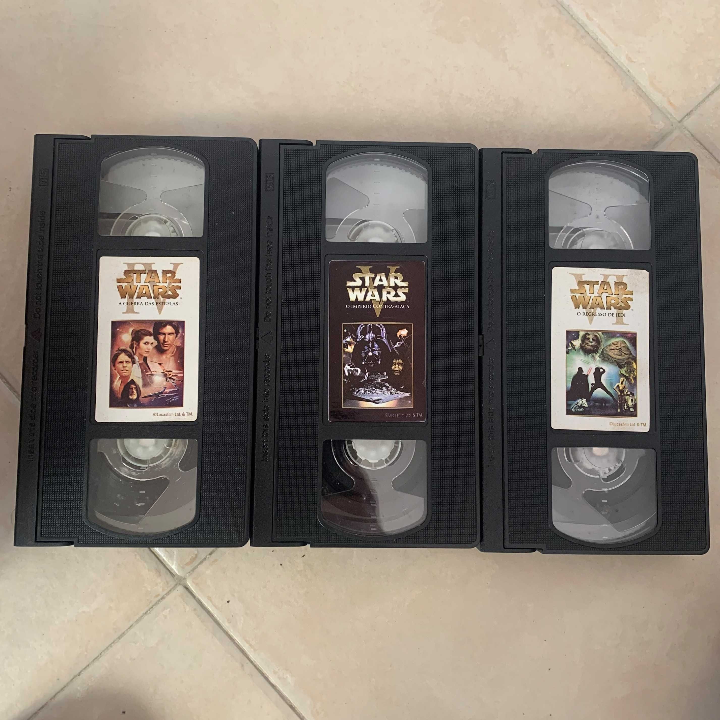 Triologia Star Wars (episódios IV, V e VI) em VHS