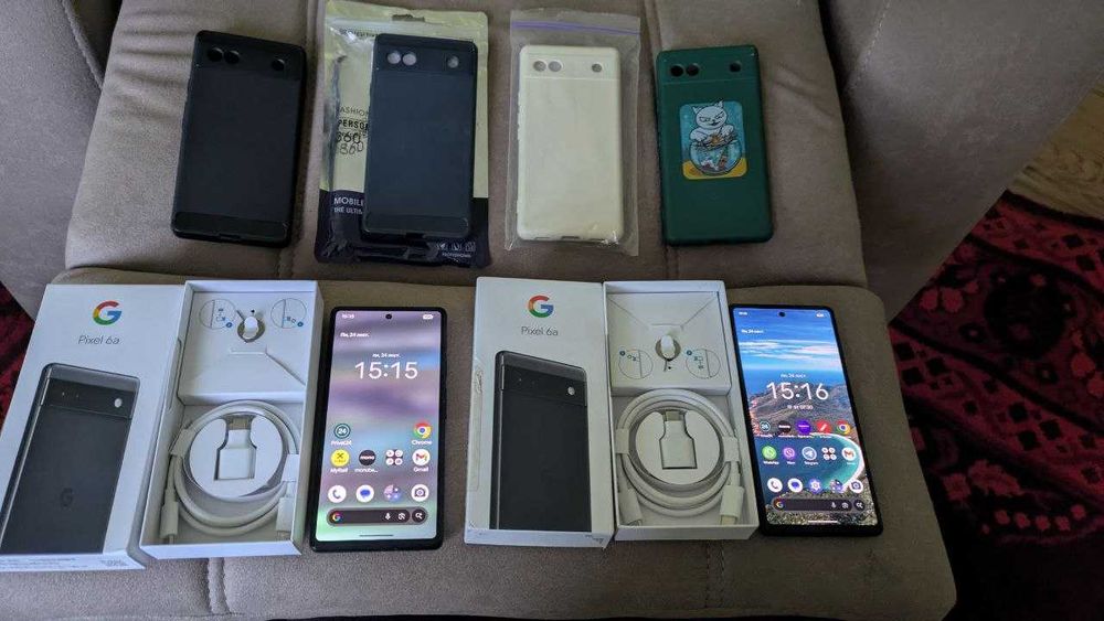 2шт Google Pixel 6a Charcoal 6/128GB