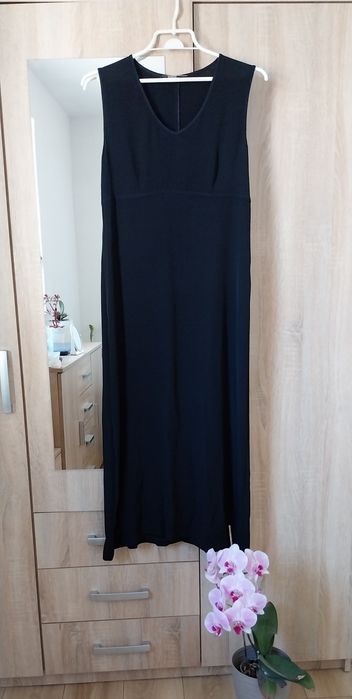 Długa czarna przewiewna sukienka George 42/XL