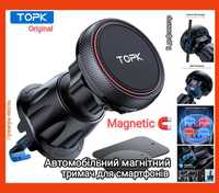 Автомобильный магнитный держатель для смартфона TOPK в дефлектор