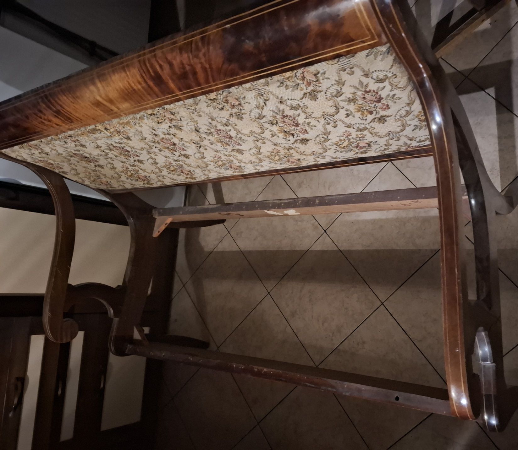 Sofa, ława stylowa dwuosobowa /antyk, biedermeier/ do renowacji