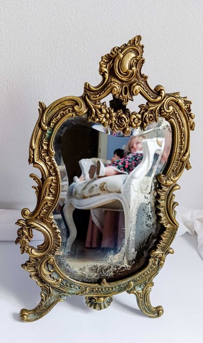 Espelho de Mesa em Latão