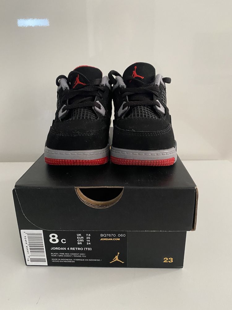 Buty dla dziecka Jordan 4 Bred TD