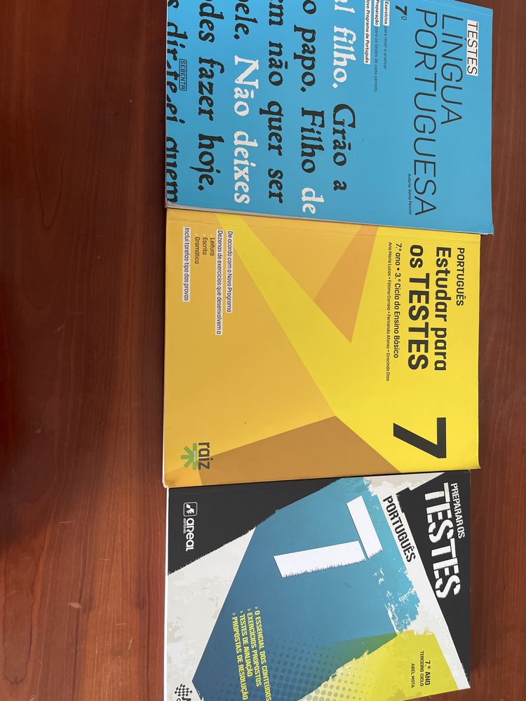 Livros de apoio de portugues de 7.ºano