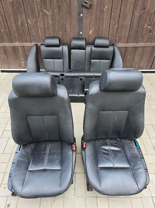 BMW 5 E39 TOURING KOMBI Fotele Grzane Boczki Skóra KINDERSITZ Komplet