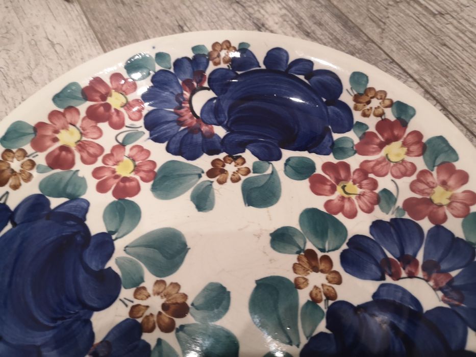 Talerz ręcznie malowany Wocławek.
