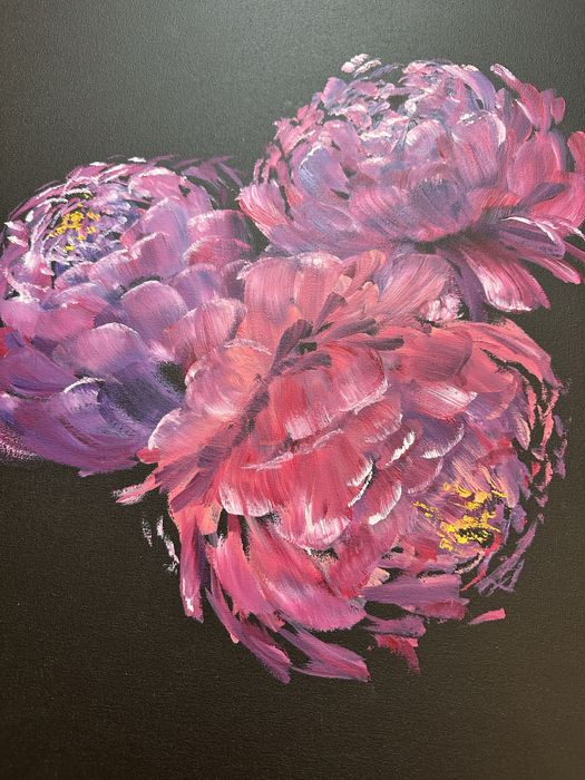 Картина Пиони холст масло 50/50