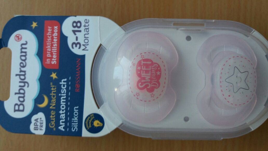 Nowe w opakowaniu smoczki Babydream 3-18 miesięcy