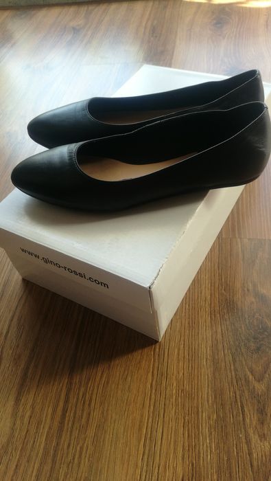 Buty czarne baleriny 36 Gino Rossi skóra nubuk