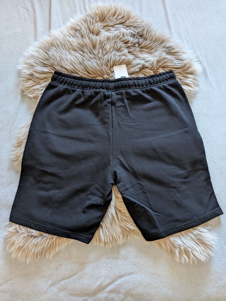 Krótkie spodenki męskie XL 4F czarne bawełna casual z kieszeniami