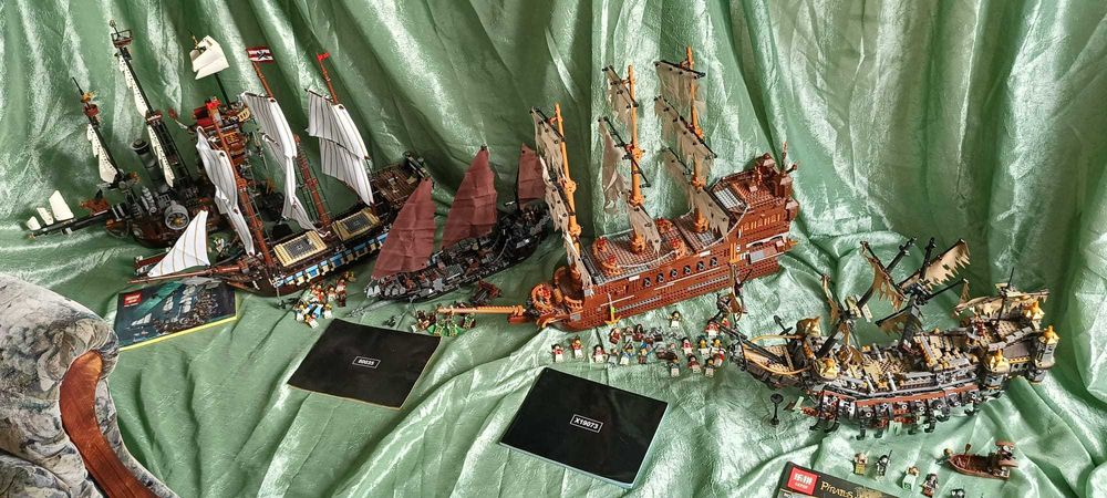 Kolekcja 1z2 - 5 Statków Lepin i Lari (klocki lego podobne)