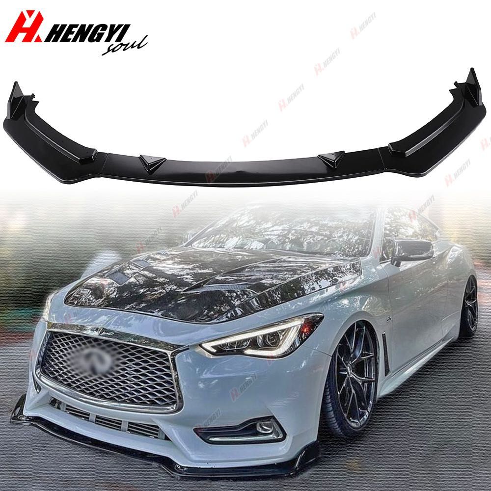 Губа сплитер на передний бампер Infiniti Q60 накладка на бампер инфини