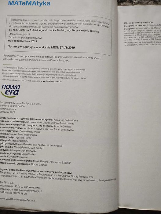 Matematyka 1 dla liceum i technikum - zakres podstawowy