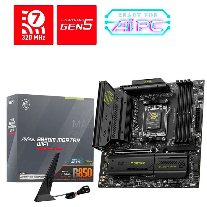 Motherboard Micro-ATX MSI MAG B850M Mortar WiFi SktAM5