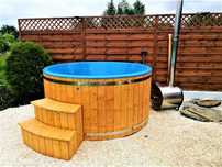 GORĄCA BECZKA Jacuzzi Bania Balia Ogrodowa Spa Ruska Bania HOT TUB