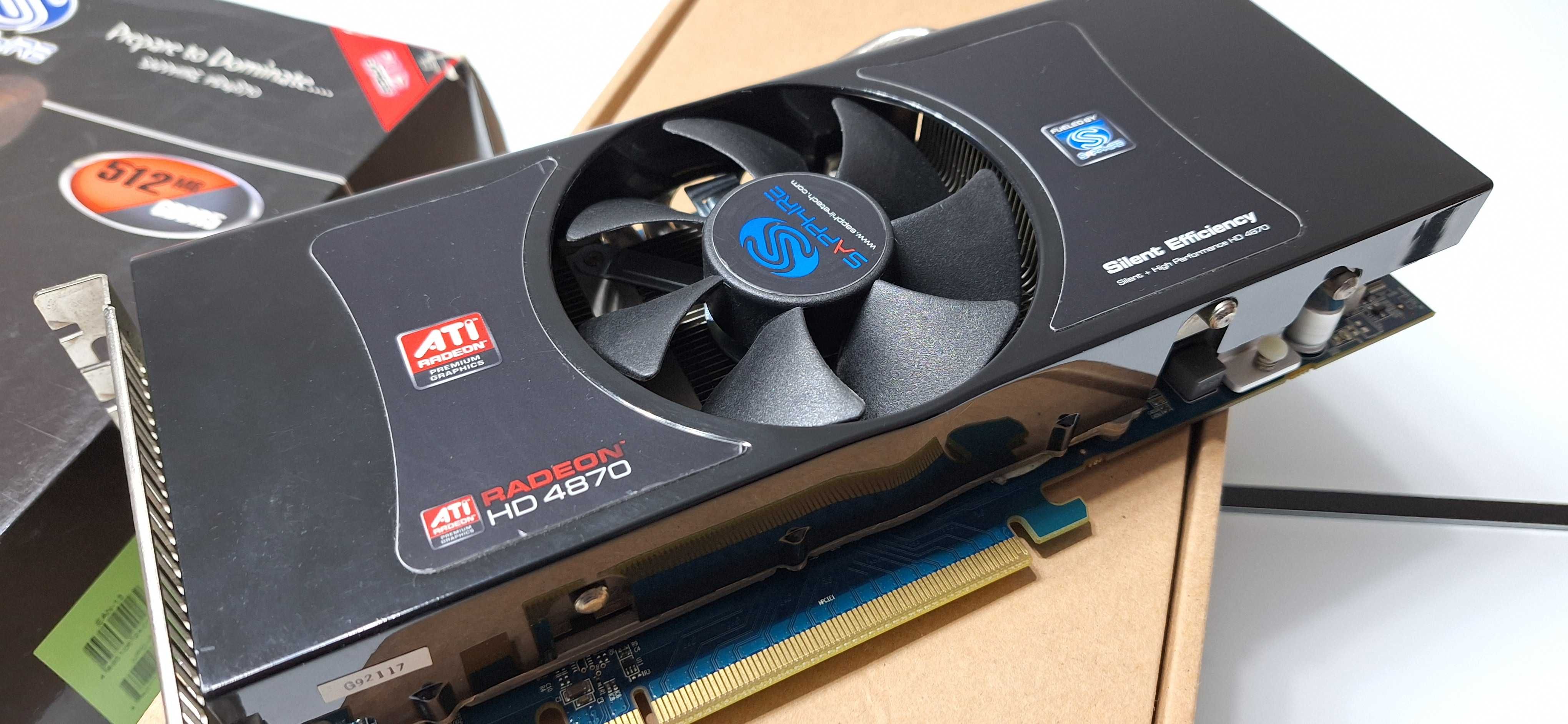 Placa Gráfica Sapphire Radeon HD4870 PCIe, em bom estado na caixa