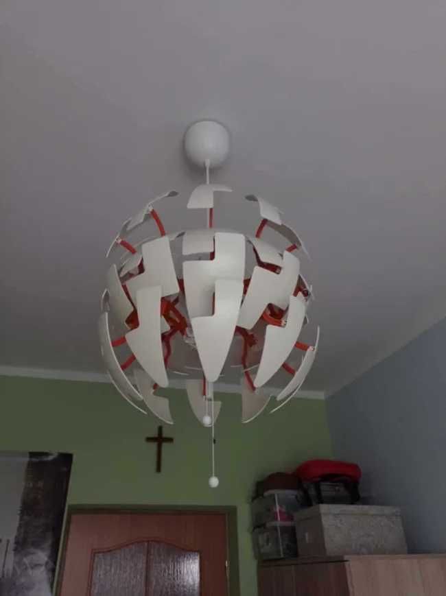 Lampa wisząca Ikea PS 2014 biało-pomarańczowa