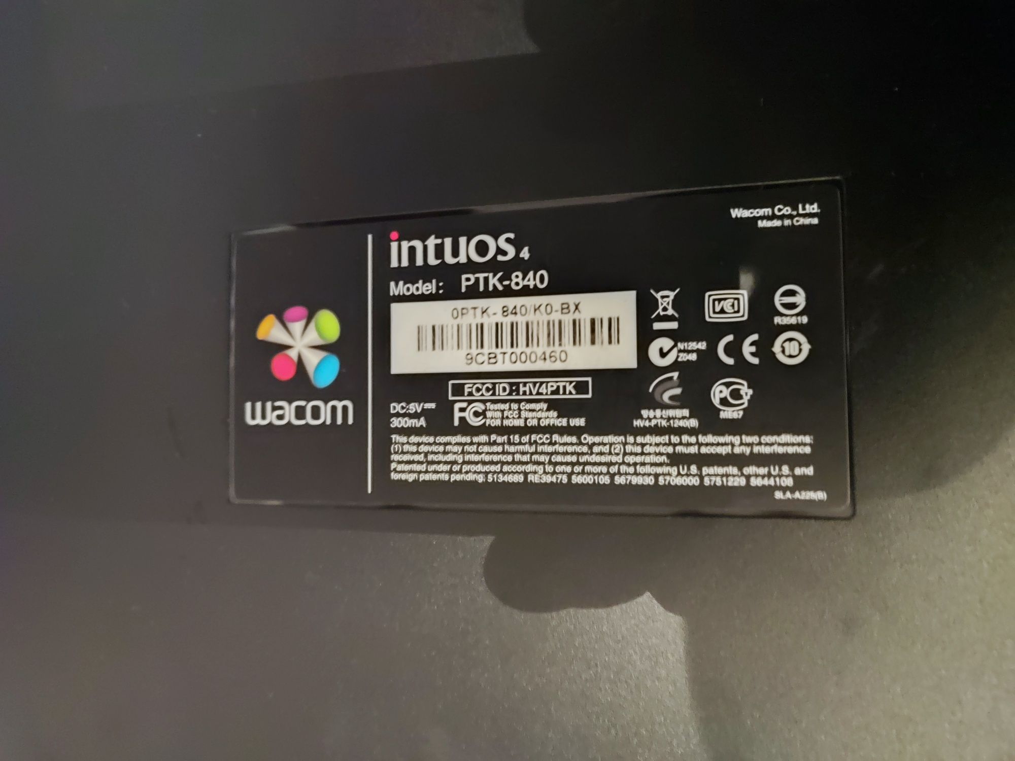 Tablet graficzny Wacom Intuos 4 PTK-840  tylko sam tablet.