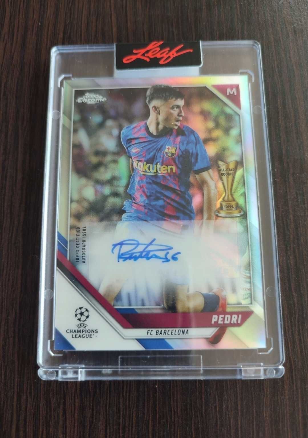 Pedri karta auto autograf FC Barcelona topps chrome refractor