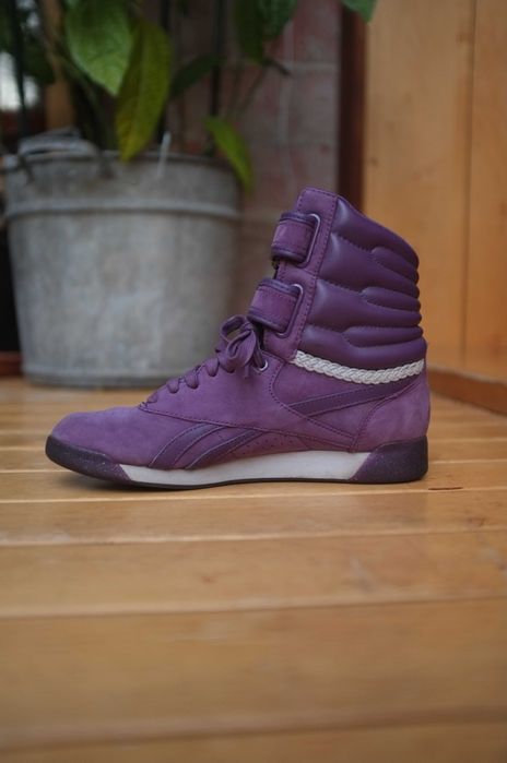 fioletowe sneakersy adidasy Reebok Alicia Keys Dubble Bubble vintage