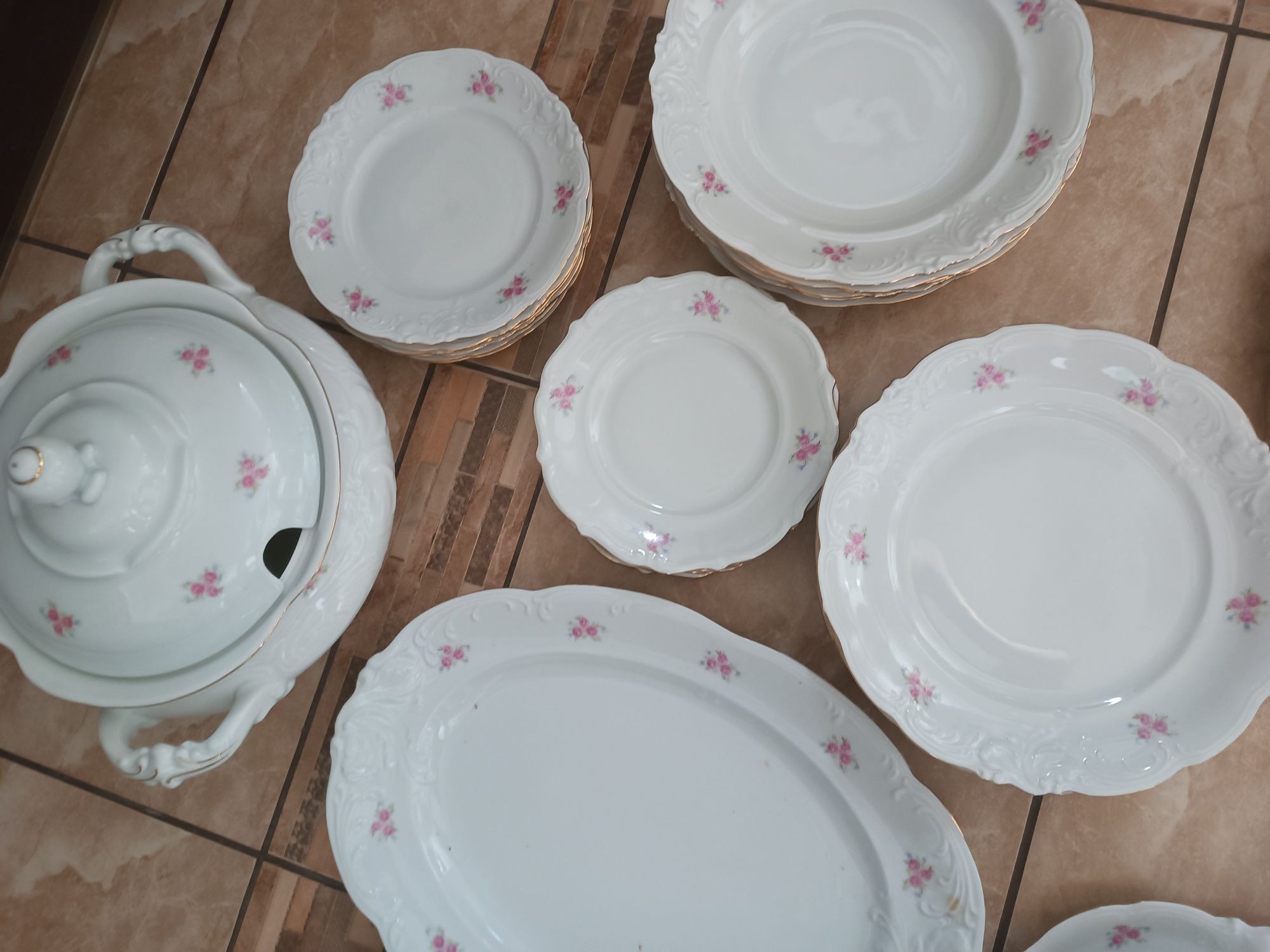 Zestaw obiadowy Porcelana Wałbrzych PRL