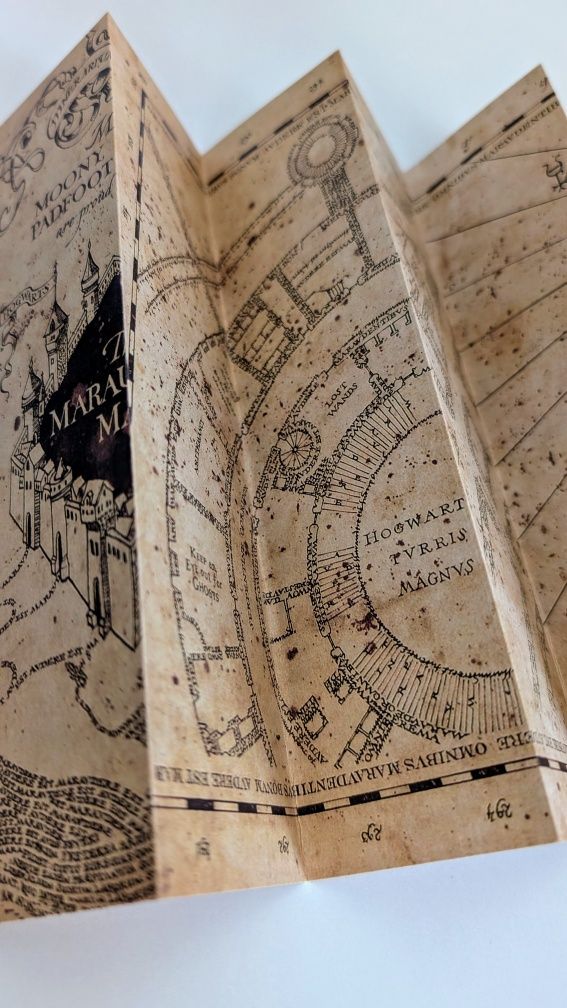 Гарри Поттер карта мародеров Marauders Map Hogwarts книга harry potter