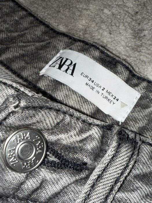 Джинси Wide Leg висока посадка Zara 34 Сірі