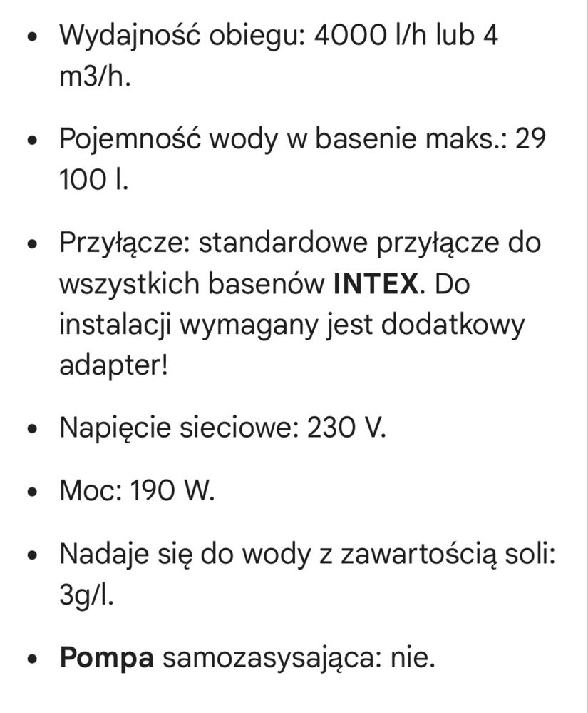 Pompa piaskowa INTEX SF90220-1 (4000l/h) + piasek