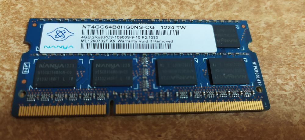 Оперативная память ноутбука DDR3 4GB