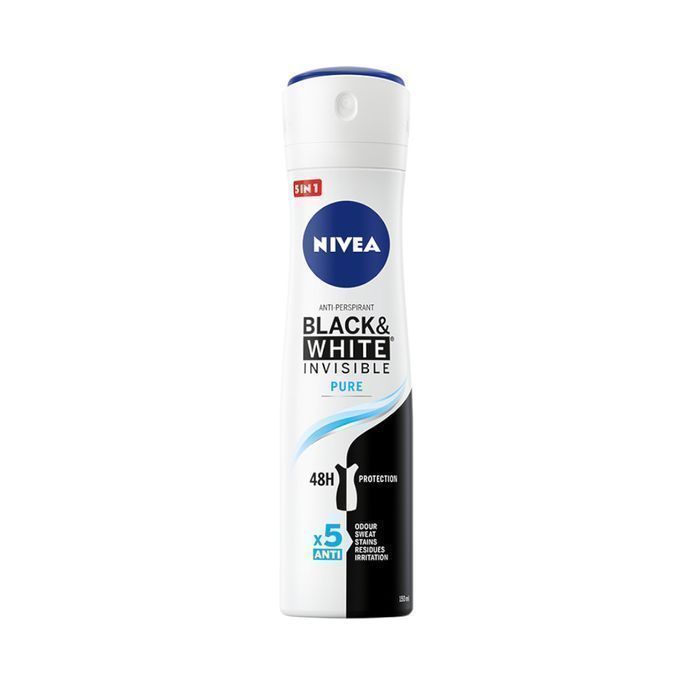 Nivea Blackwhite Invisible Pure Antyperspirant Spray 150Ml (P1)